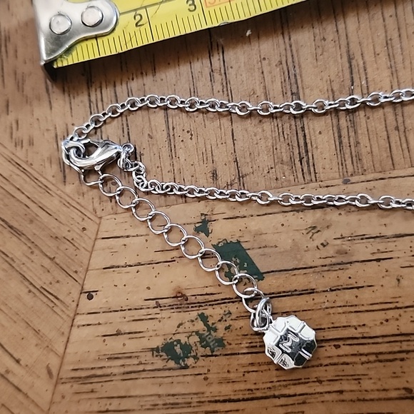 Vintage inspired turquoise marcasite style costume jewelry drop dangle necklace - Picture 4 of 5